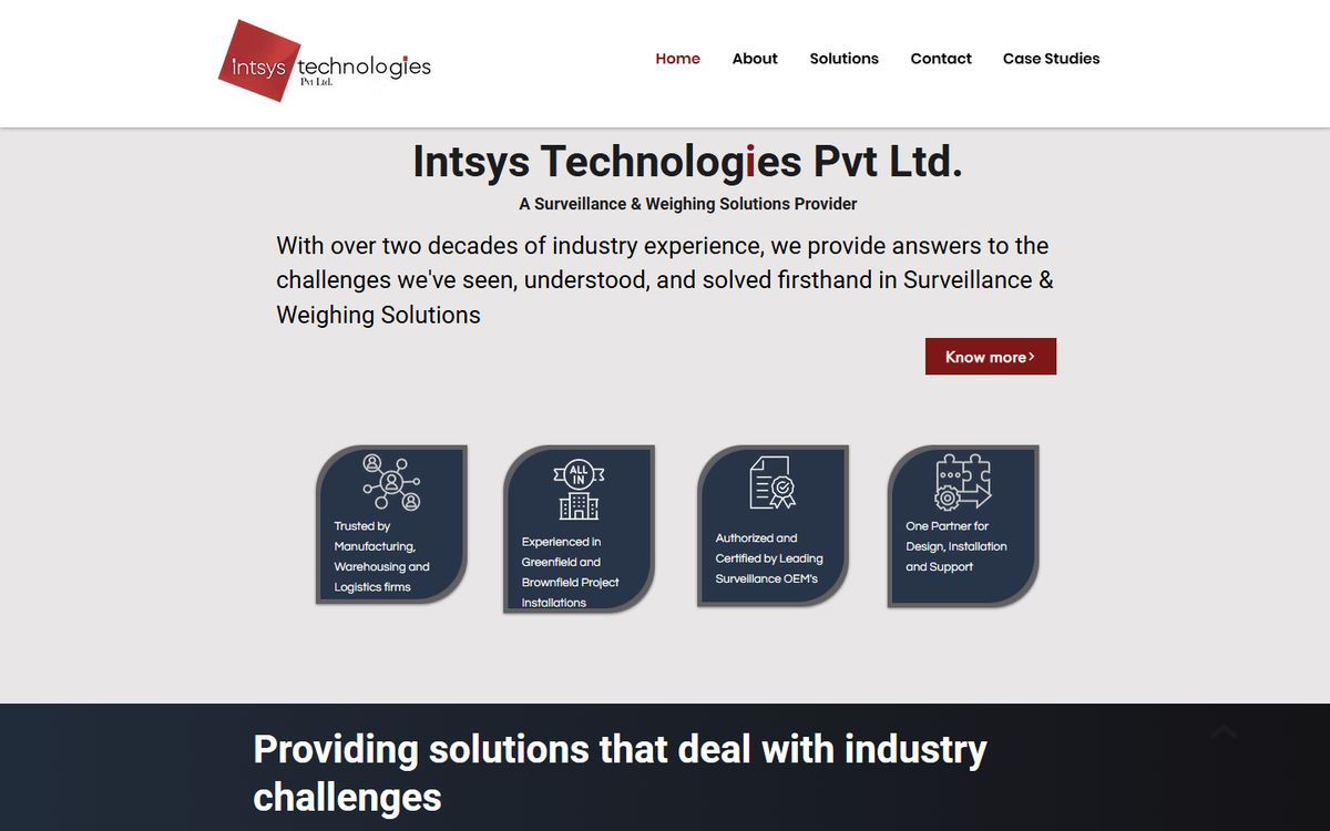 Intsys Technologies homepage