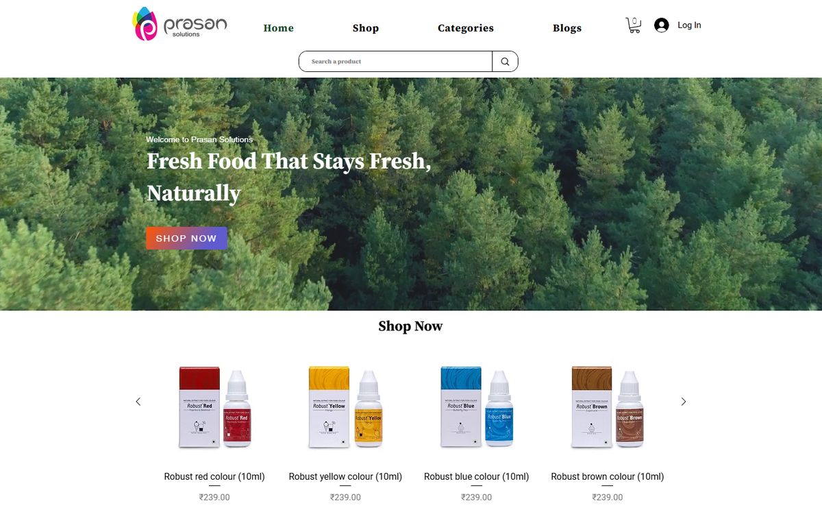 Prasan Solutions homepage